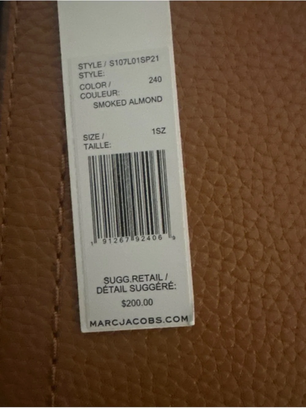 Marc Jacobs Brown Textured Leather Phone Crossbody Card Holder